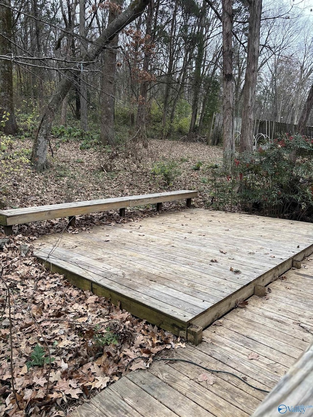 view of wooden deck