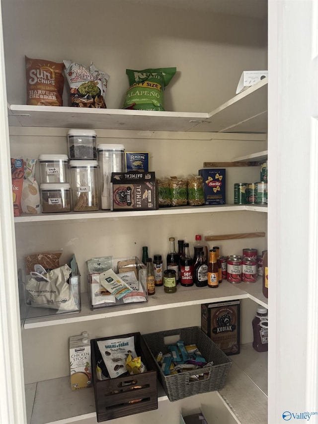 view of pantry