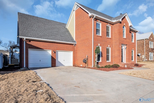 view of front facade with a garage