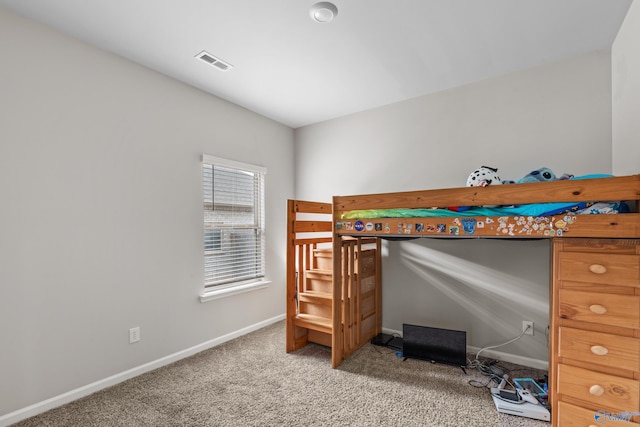 bedroom with carpet