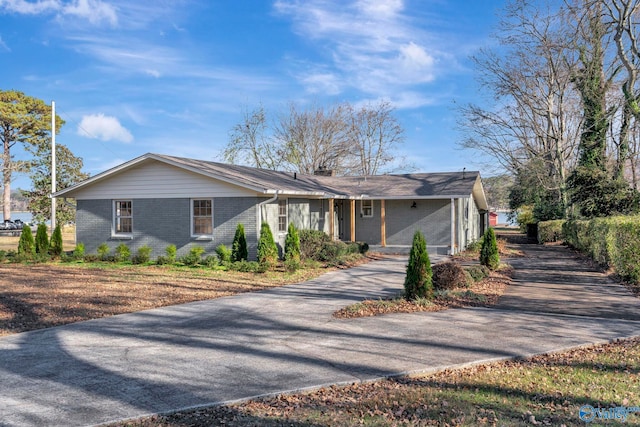 view of ranch-style house