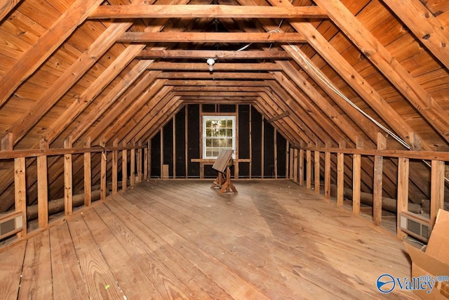 view of attic