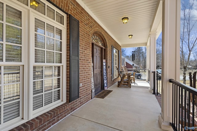 view of patio with a porch