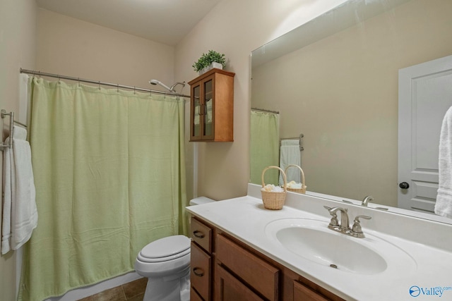 117 Somerset Park Dr NE, Huntsville, AL 35811 - full bathroom with toilet, vanity, tile patterned floors, and a shower with curtain