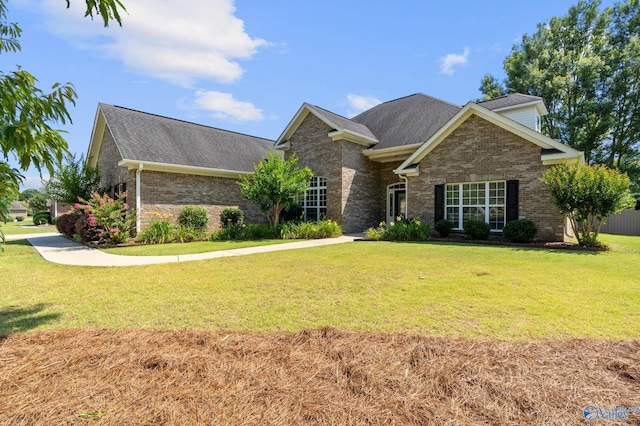 view of front of home with a front yard