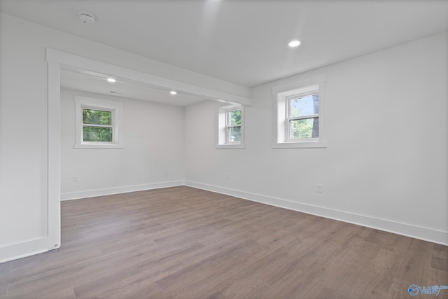 3631 NW Stag Run Dr, Huntsville, AL 35810 - spare room featuring a smoke detector, wood finished floors, healthy amount of natural light, and recessed lighting