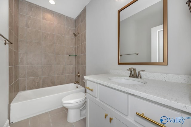 66 Natures Ridge Way, Huntsville, AL 35803 - bathroom with vanity, tile patterned floors, and shower / bath combination