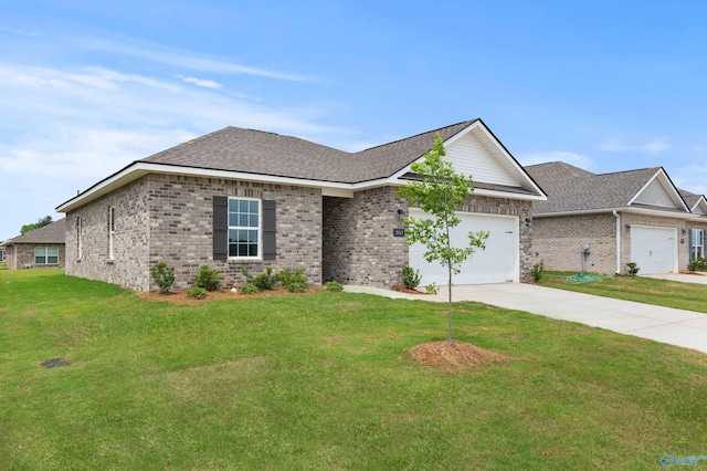 303 Keller Dr, Hazel Green, AL 35750 - single story home with an attached garage, brick siding, and driveway