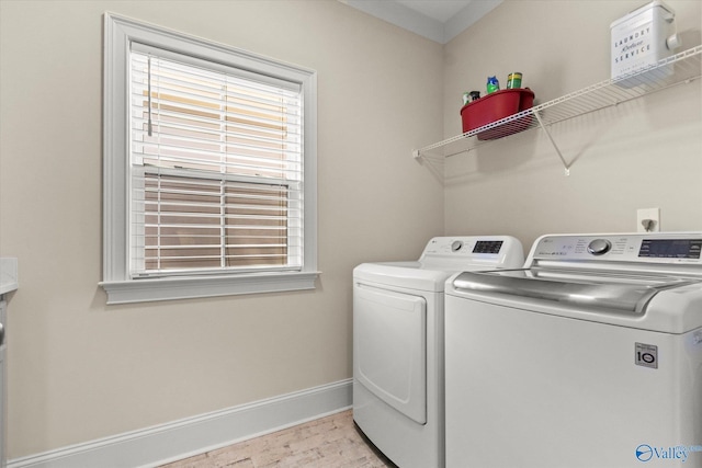 washroom featuring separate washer and dryer