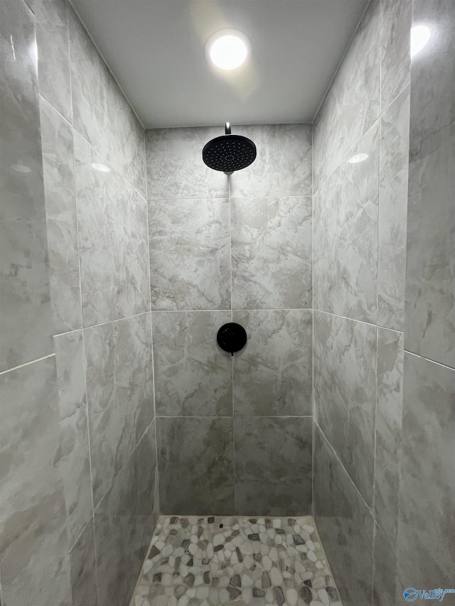 bathroom with tiled shower