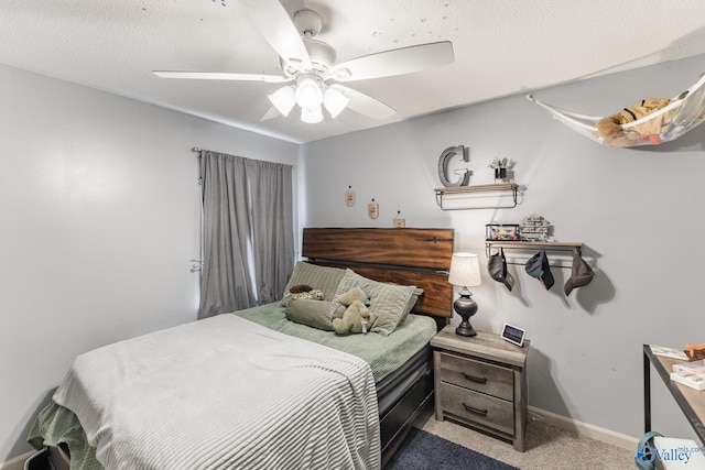 43 Terry Ln, Trinity, AL 35673 - bedroom with carpet floors, ceiling fan, and baseboards