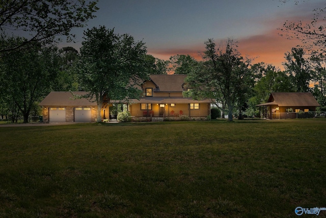420 County Road 496, Centre, AL 35960 - view of front of home featuring a front lawn, a garage, and aphalt driveway