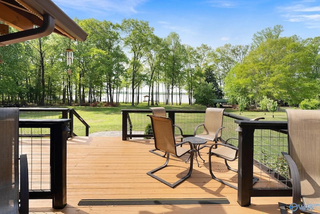 420 County Road 496, Centre, AL 35960 - wooden deck featuring a yard