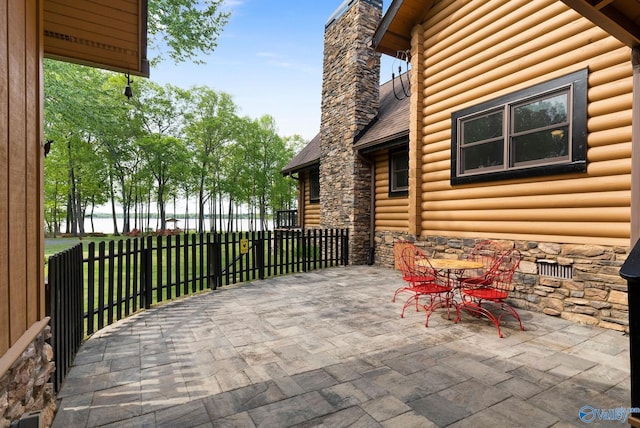 420 County Road 496, Centre, AL 35960 - view of patio featuring fence and outdoor dining area