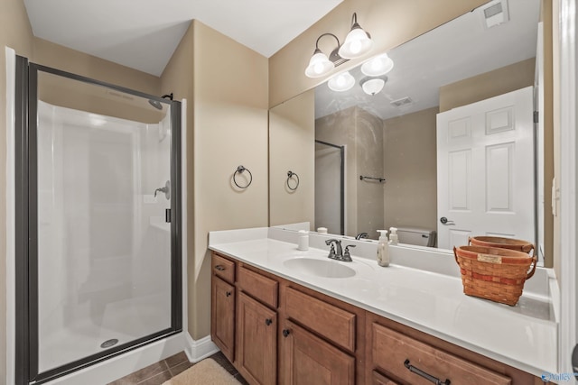 230 Knotting Pl, Madison, AL 35758 - full bathroom featuring a shower stall, tile patterned flooring, and vanity
