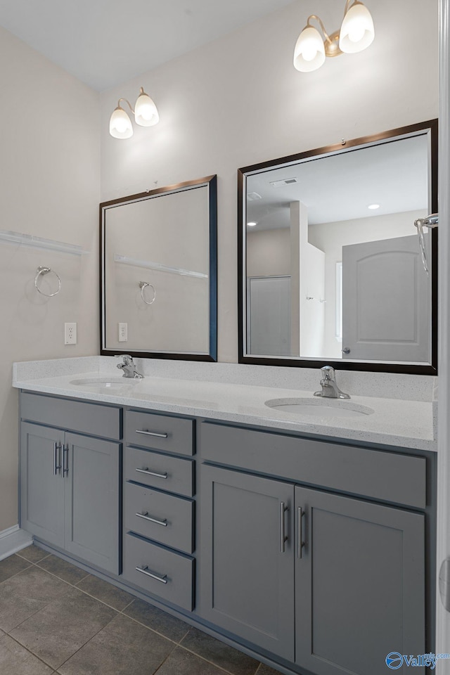 28622 Paseo Rd, Madison, AL 35756 - full bath with double vanity and tile patterned floors