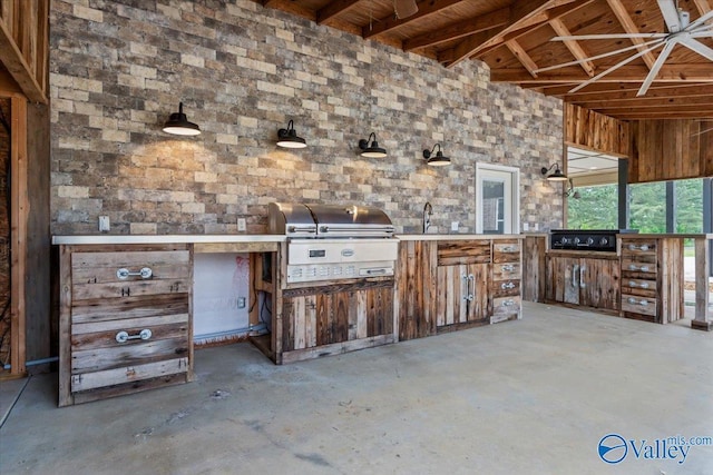 545 Pan Creek Rd, Baileyton, AL 35019 - miscellaneous room with concrete flooring and wooden ceiling
