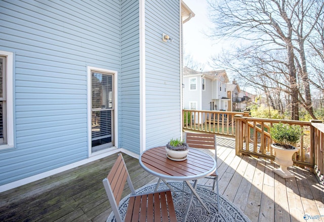 deck featuring a residential view