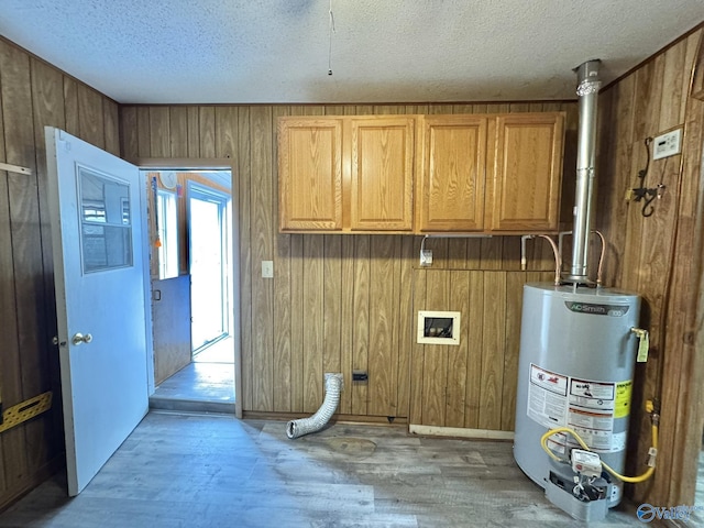 interior space with gas water heater