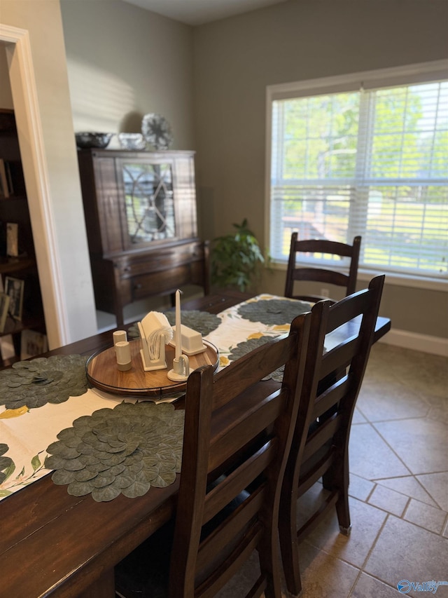 dining area with baseboards and plenty of natural light