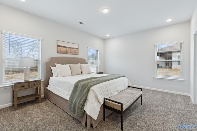 view of carpeted bedroom