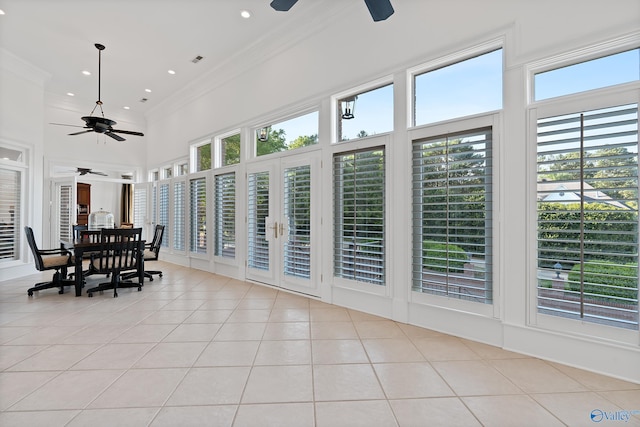 view of sunroom