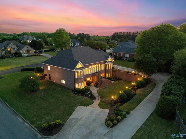 aerial view of residential area