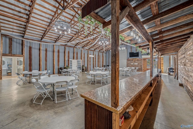 view of patio / terrace with an outdoor bar