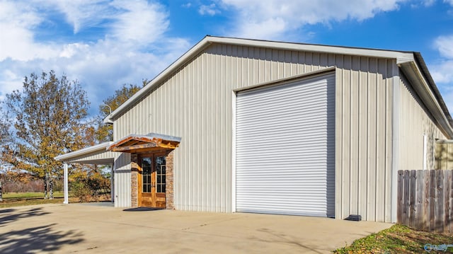 exterior space with french doors