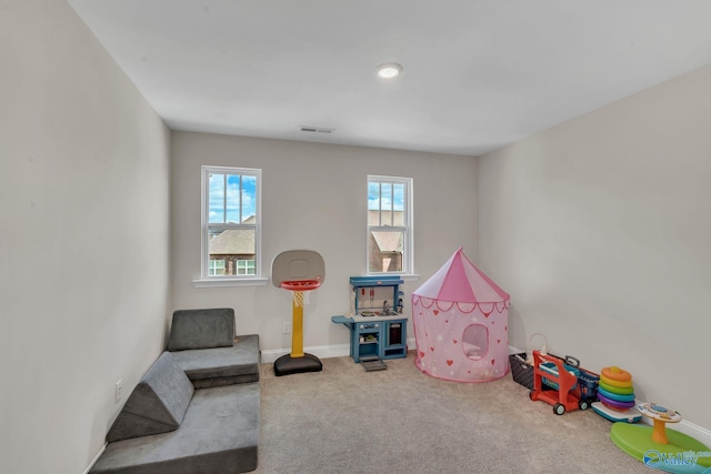 playroom with carpet