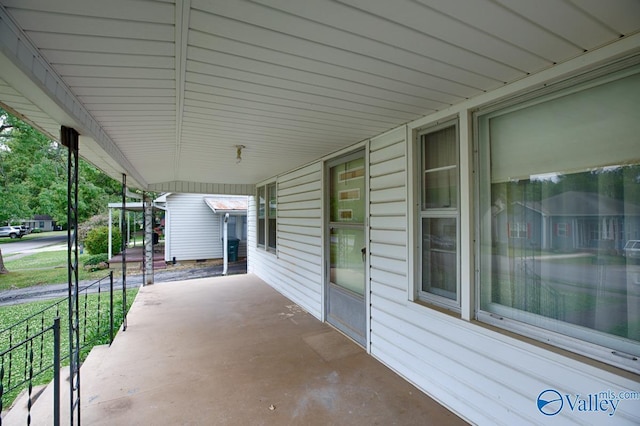 view of patio / terrace with a porch