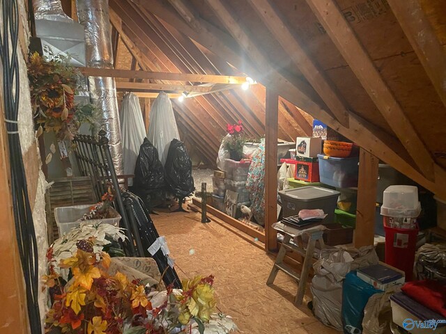 view of attic