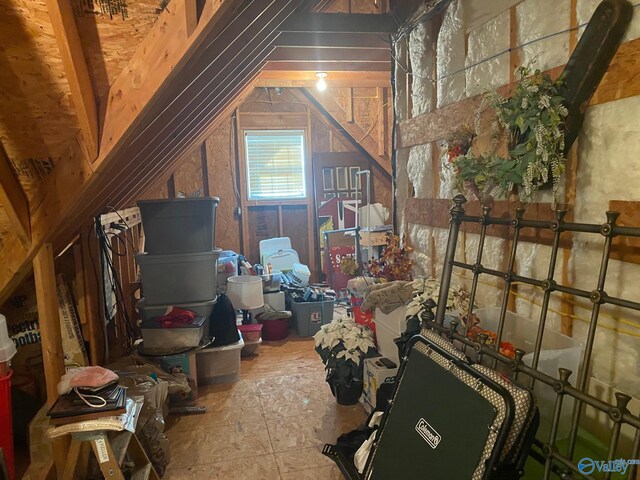 view of attic