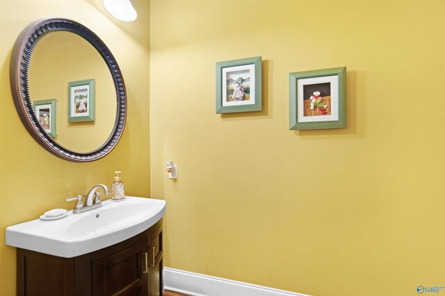 601 Smokey Mountain Cir, Huntsville, AL 35803 - bathroom featuring vanity and baseboards