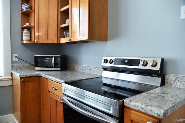 kitchen with appliances with stainless steel finishes