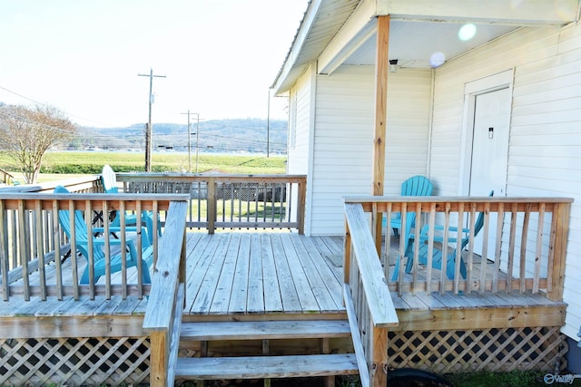 view of wooden terrace