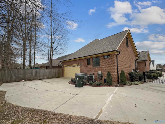 view of home's exterior featuring a garage