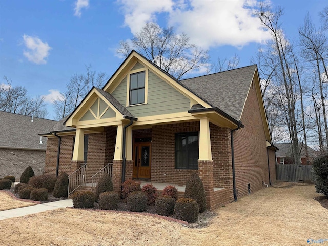 craftsman-style home with a porch