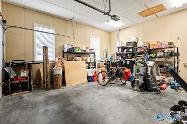 garage featuring a garage door opener