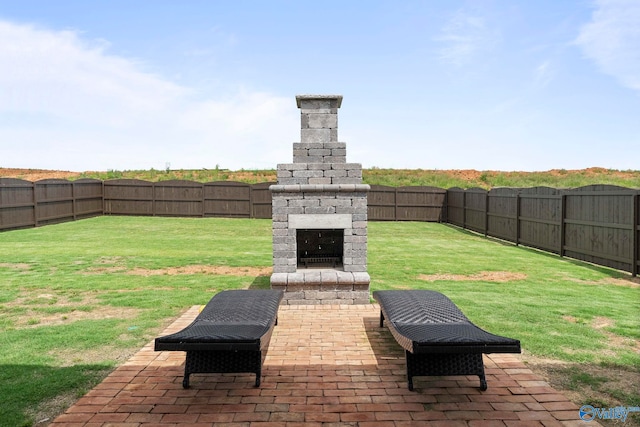302 Shangrila Way, Meridianville, AL 35759 - view of patio with an outdoor fireplace