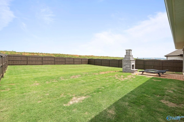 302 Shangrila Way, Meridianville, AL 35759 - view of yard featuring exterior fireplace