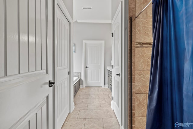 bathroom featuring walk in shower