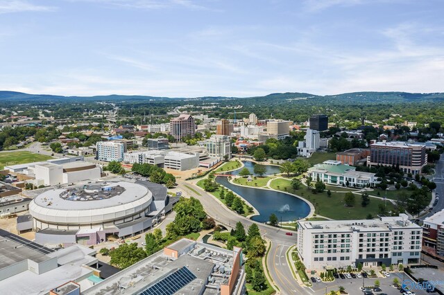 view of water feature with a mountain view