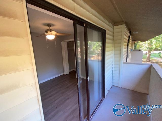 2940 Hood Rd SW Unit I, Huntsville, AL 35805 - balcony featuring ceiling fan