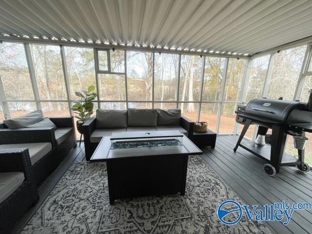 view of sunroom