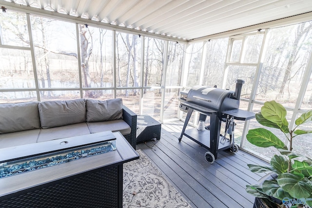 view of sunroom / solarium