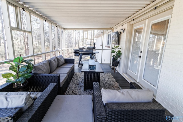 view of sunroom / solarium