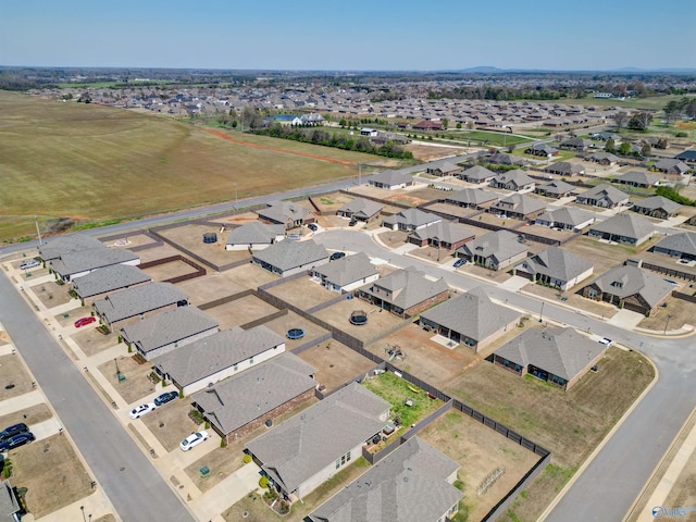 aerial view featuring a residential view