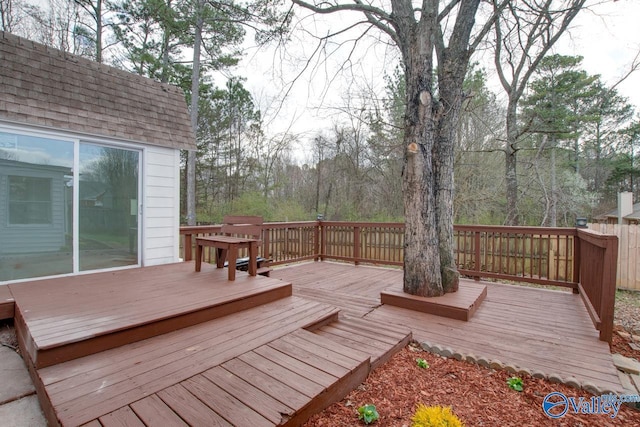 view of wooden deck