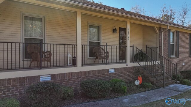 12501 S Shawdee Rd SE, Huntsville, AL 35803 - view of exterior entry featuring covered porch